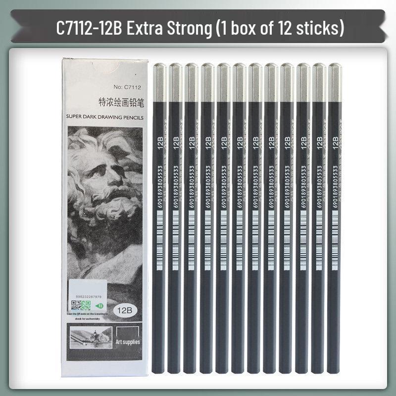 Extra Soft 2bHB Sketching & Charcoal Pen Set: Beginner Drawing & Exam Use, Includes 2h, 4b, 6b, 8b Brushes