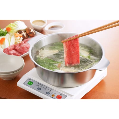 Yoshikawa Luxury Stainless Steel Shabu-Shabu Pot, 26cm, SJ1678