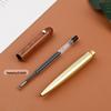 Messing & Sandelholz Signature Kugelschreiber - Retro Schwarz, Ideal für Unterschriften im Geschäft & als Geschenk