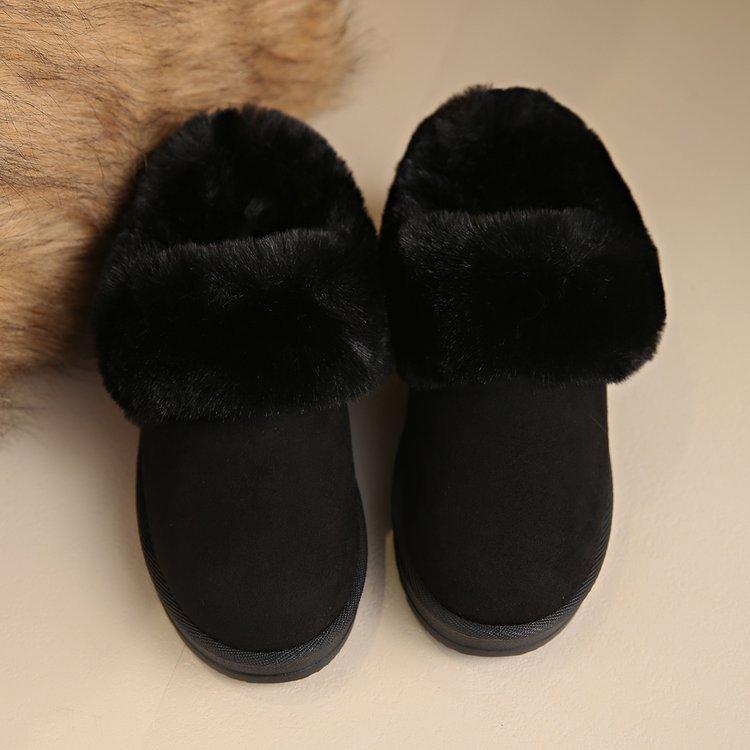 Women's padded lining soft thick sole heightening outdoor thickened warm lightweight comfortable stirrups ground cotton shoes snow boots