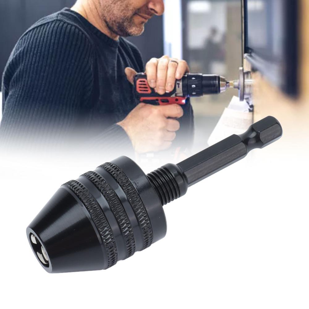 1/4 Inch Hex Shank Chuck Aluminum Alloy Drill Bit Chuck Tool Keyless Drill Chuck  Impact Driver