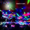 Mini Portable USB Crystal Ball Light LED Colorful Effect Sound Control Stage Lamp Home Party Decoration