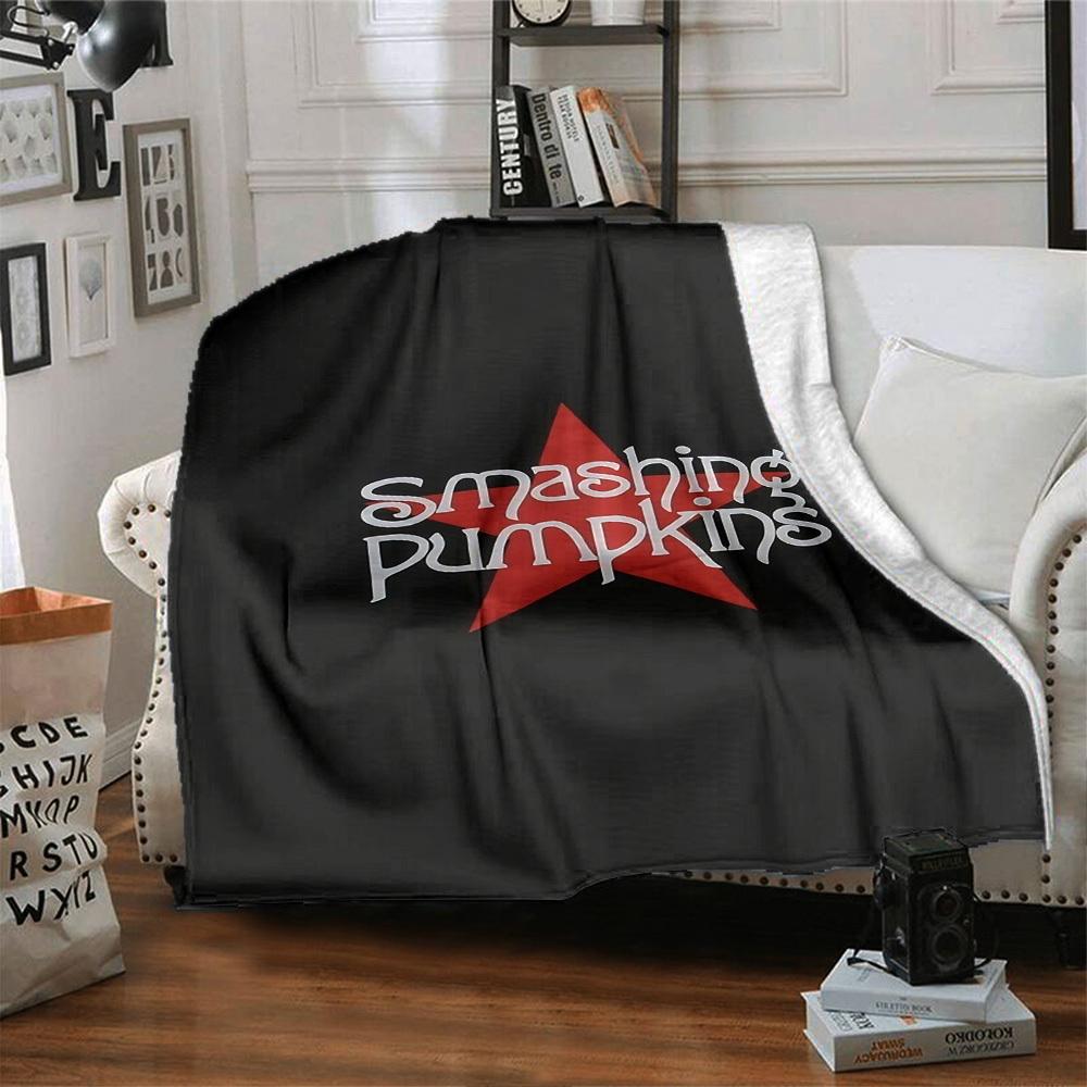 1pc Smashing Pumpkins Themed Printed Soft and Comfortable Home Blanket, Small Throw Blanket, Nap Blanket, Suitable as a Gift l086
