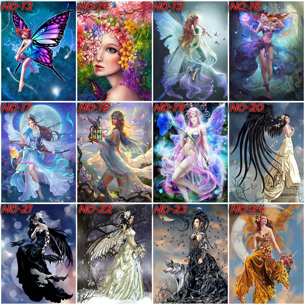 Diamond Embroidery Elves Full Square Round Drill 5D DIY Diamond Painting Tortoise Women Mosaic Eagle Handicraft Home Decor Girl Gift