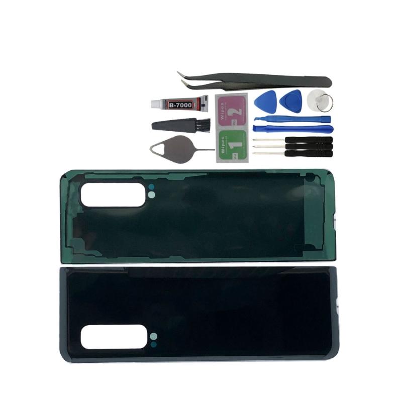 For Z Fold F900 Battery Door Back Cover Replacement (Black,Silver)