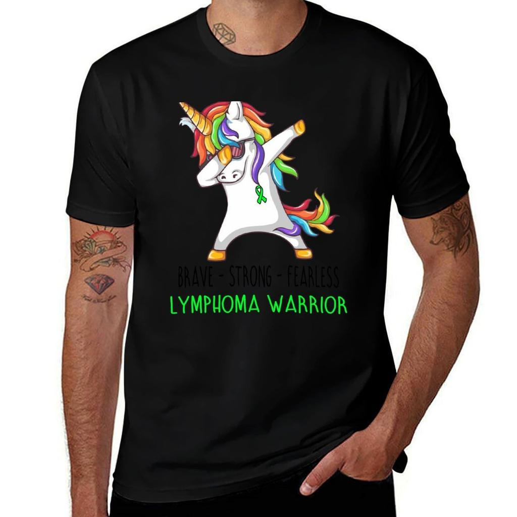 Lymphoma Warrior Brave Strong Fearless T-Shirt Fitness Quick Dry Short Sleeve Top