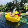 Inflatable Big Yellow Duck Float Bed - Thickened, Big-Eyed Playground Raft