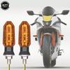 2pcs 8mm Mini Motorcycle LED Turn Signal Lights Amber Flashing Light Blinker Turn Signal Lamp 12V Moto Indicator Lamp Accessory