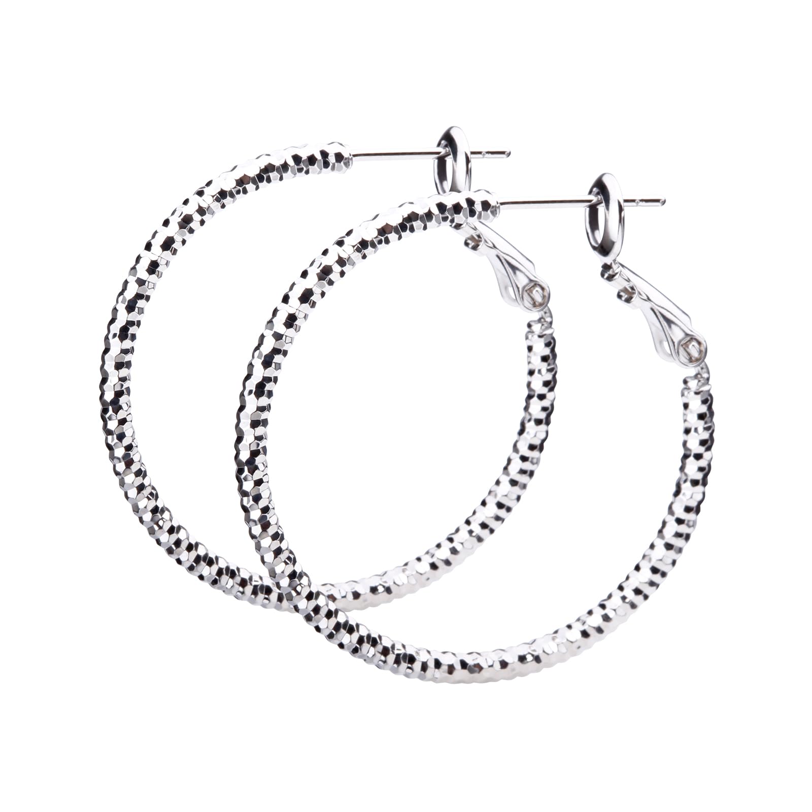 

LOKUMI 3 sizes and 3 colors to choose made in hoop metal allergy Earrings, from, Japan, earrings, resistant, one-touch, catchless, large, small,