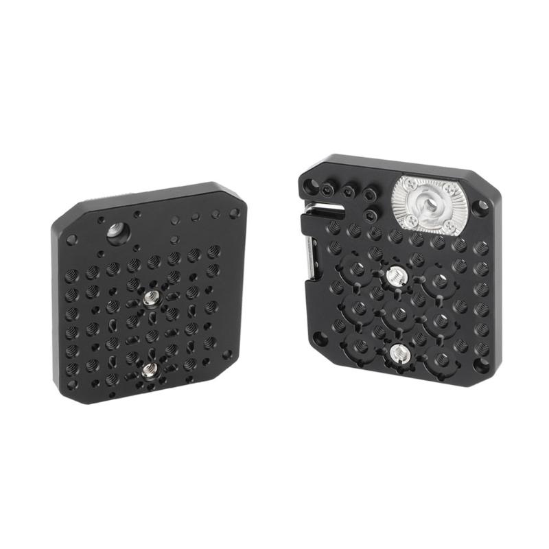 Aluminum Alloy Multi Hole Plate With 1/4 And 3/8 Inch Quick Assembly Board Mounting Holes For Camera Accessories