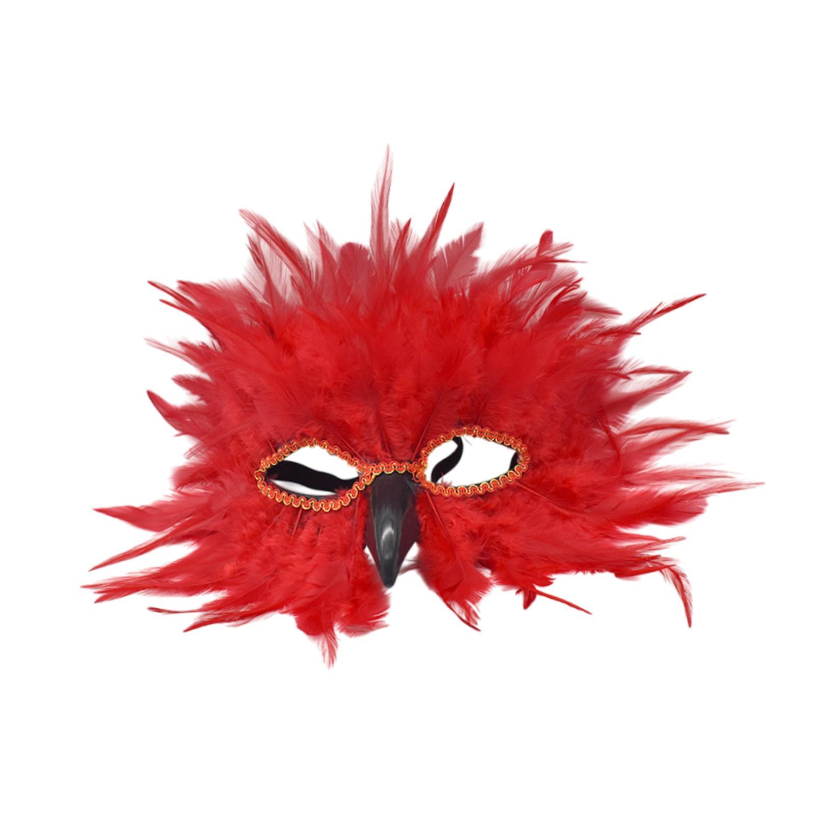 Feather Mask Couple Masquerade Mask for Prom Valentine s Day Masquerade Women красный