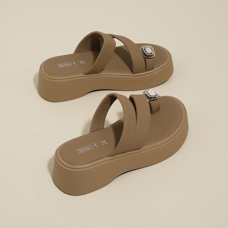 Fashion CRLAYDK Sandals for Women Platform Shoes Summer Flip Flops Dressy Ladies Strap Slides Outdoor Slip On Beach Casual Slippers