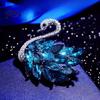 Sparkling Swan Brooch for Women, Rhinestone Decorative Lapel Shape Pin, Animal Shaped Jewelry Suits Coats Sweaters Sweater Decoration