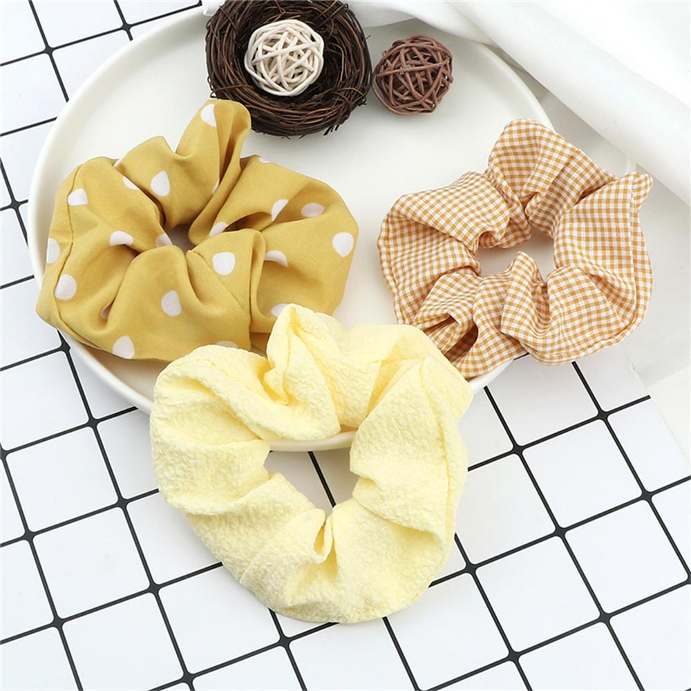 3/5pcs Yellow Green Collection Rubber Band Colorful Cute Elastic Headwear Fashion Women Girls Hair Bands Holder Hair Accessories