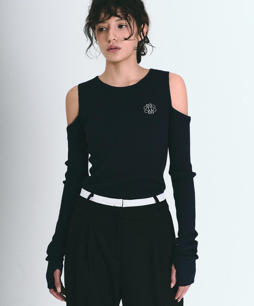 Nigaennikol Nicole Warmer Ribbed Off Shoulder Knit_6 Color