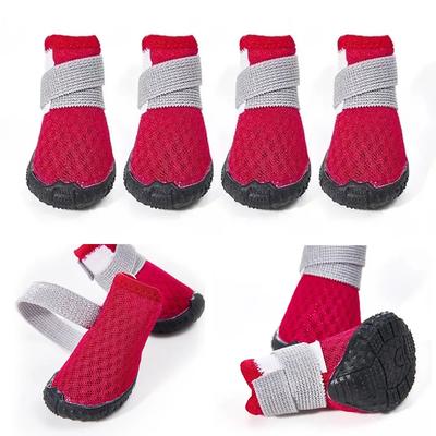 Kleine Hunde Schuhe Weiche Gummisohle Hundestiefel Haustier Pfotenschutz Atmungsaktive Welpenstiefel für Outdoor-Spaziergänge Indoor Hartholzboden
