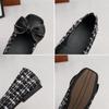 Women's Casual Ballet Flats Square Toe Ballerina Flats Shoes Comfortable Office Work Shoes With Bowknot Driving Flats for Women Non-Slip Dressy Shoes