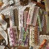 20pcs Floral Pattern Vintage Lace Stickers Wear-Resistant PET Stickers for Photo Album