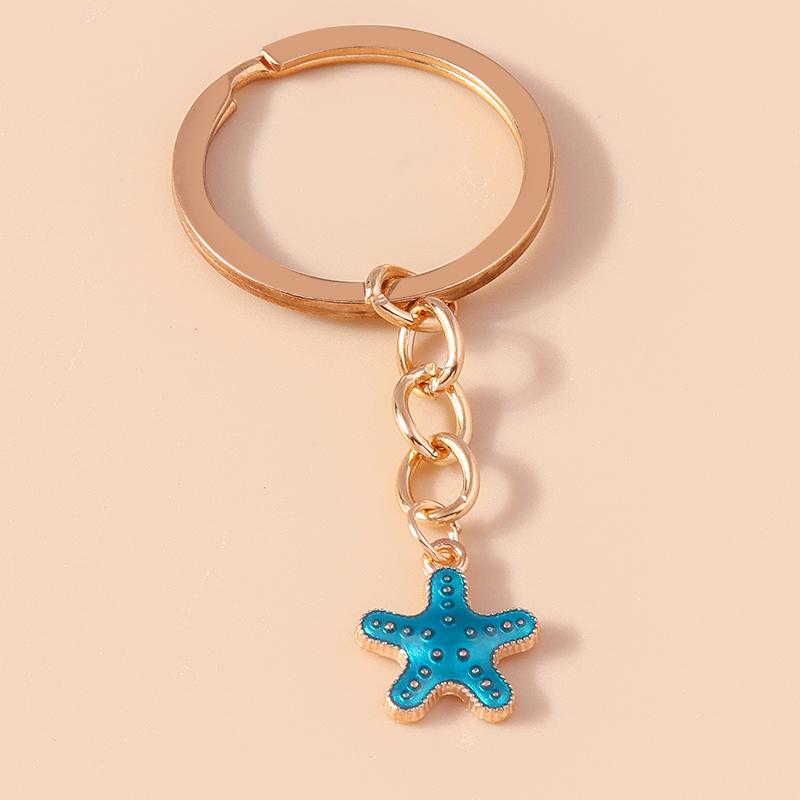 Porte-clés étoile en émail mignon pour femme/fille, pendentif pour clés de voiture/sac à main, bijou fait main à offrir