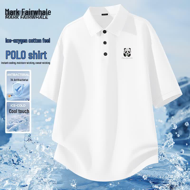 Mark Fairwhale Men s Chinese Style Panda Print Polo T-Shirt M