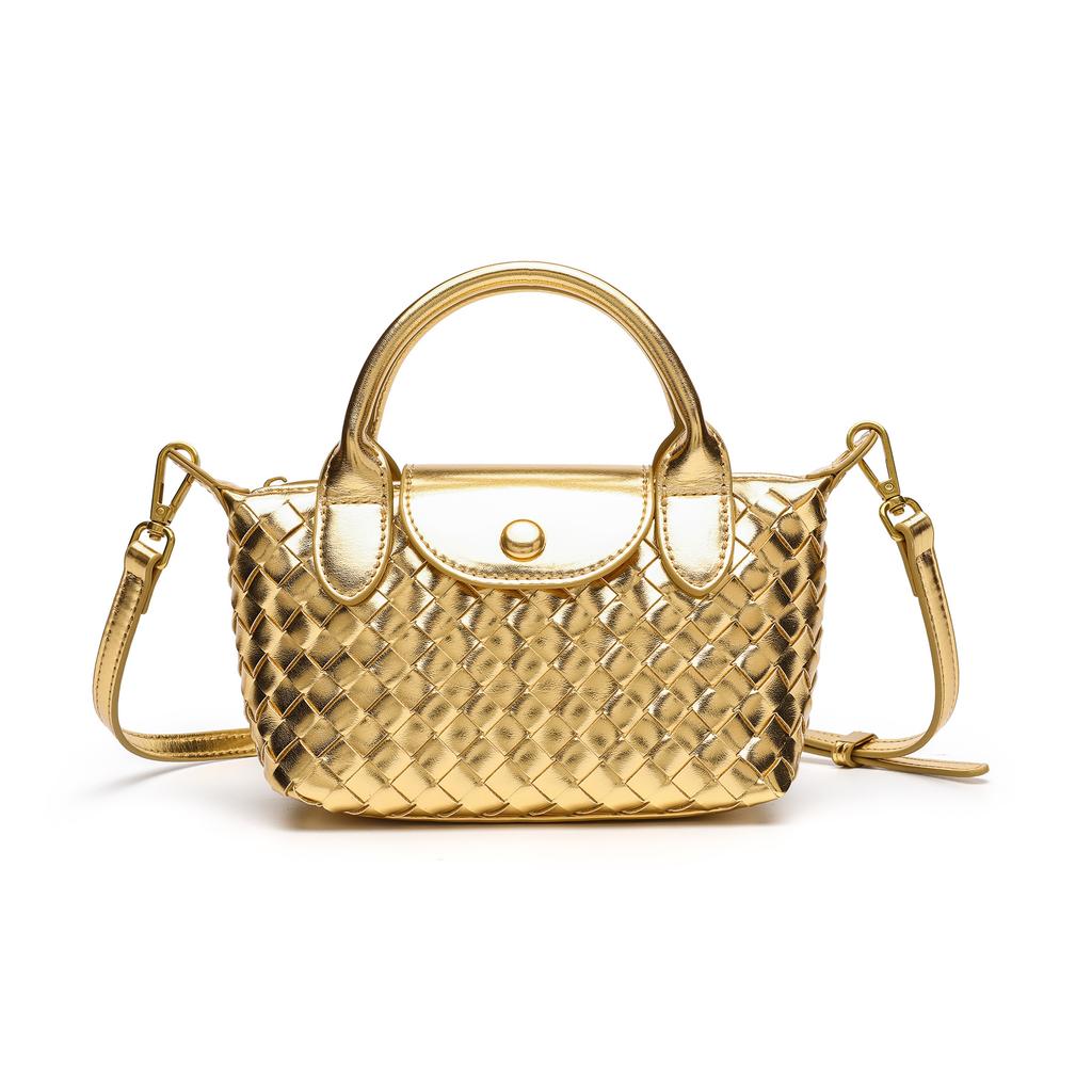 Hot-selling New Hand-woven Longxiang Bag Shoulder Dumpling Bag Commuter Light Luxury Handbag