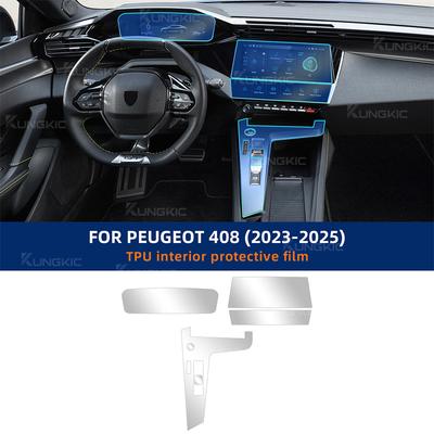 Peugeot 408 2024 2025 Autó GPS Navigációs Képernyő Védőfólia Váltópanel TPU Matrica Belső Fólia