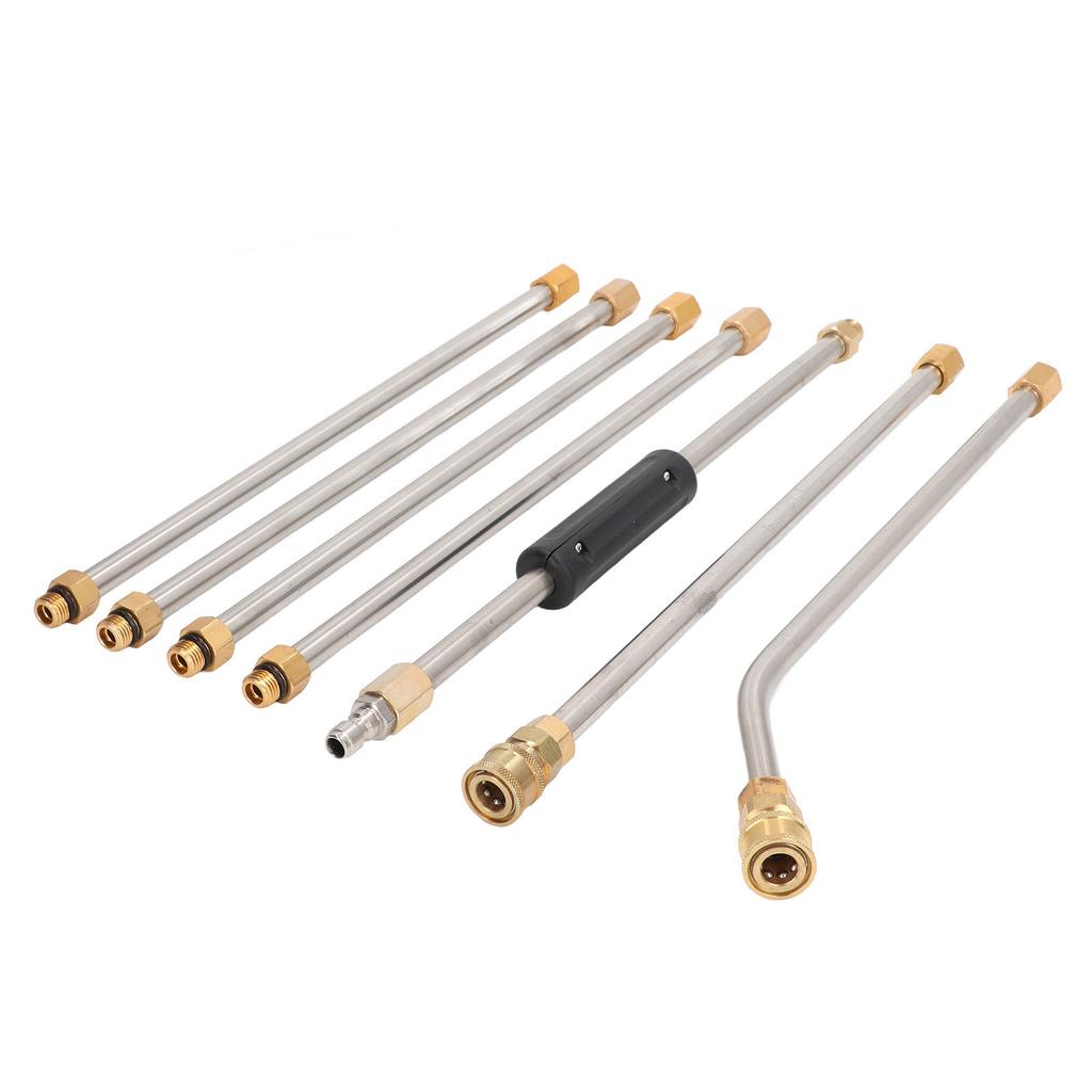 High Pressure Power Washer Extension Wand Set 4000PSI Gutter Cleaning Tool with 5 Nozzle Tips for Car