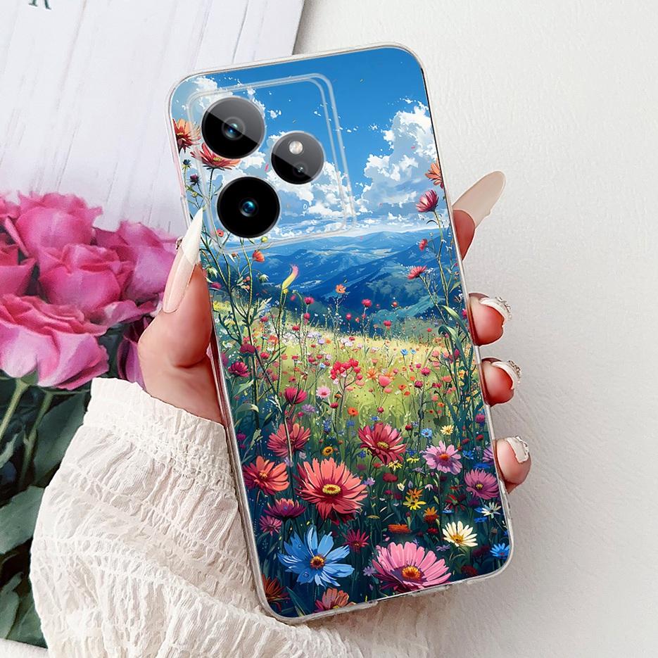 For Realme GT7 5G Case RMX5061 New Luxury Painted Cover Soft Slim Phone Case For Realme GT 7 Pro GT7 T RealmeGT 7T Fundas Bumper