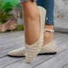 Scarpe Basse a Punta Larga in Maglia da Donna - Mocassini Casual Traspiranti per Primavera/Autunno, Scarpe Comode per Tutti i Giorni