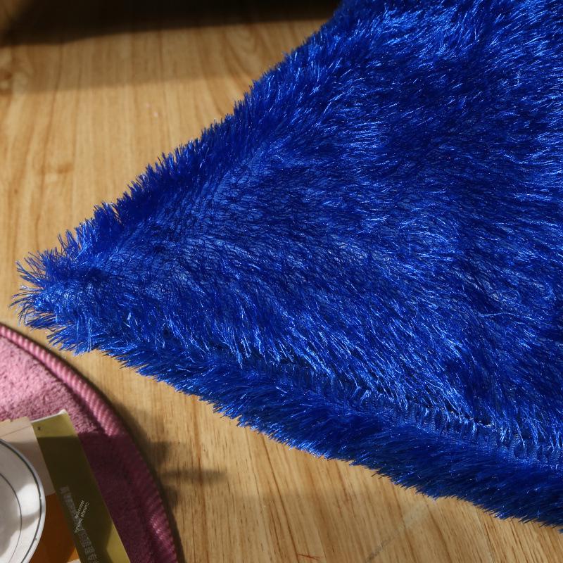 Long Plush Solid Color Glitter Velvet Throw Pillow Cushion Pillowcase