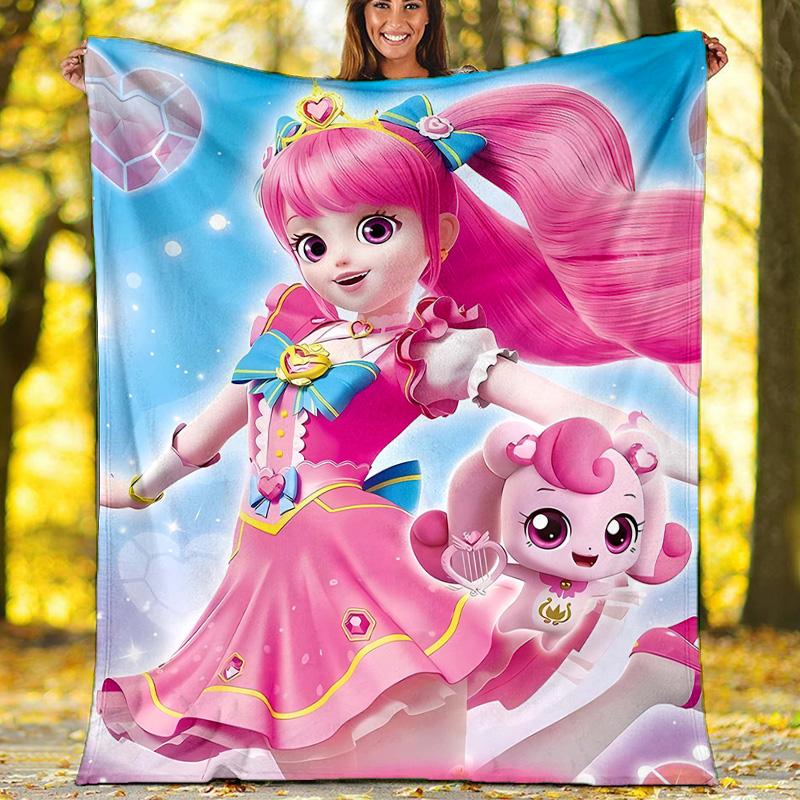 1pc Catch Teenieping Magic Sweethear6 Theme Blanket - Digital Print, Polyester, Cozy for All Seasons, Perfect for Outdoor, and Travel