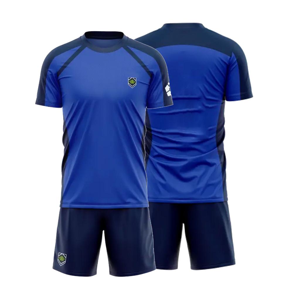 Children's Vl Replika football printed short sleeved set, blue football boys' printed set, football sportswear set
