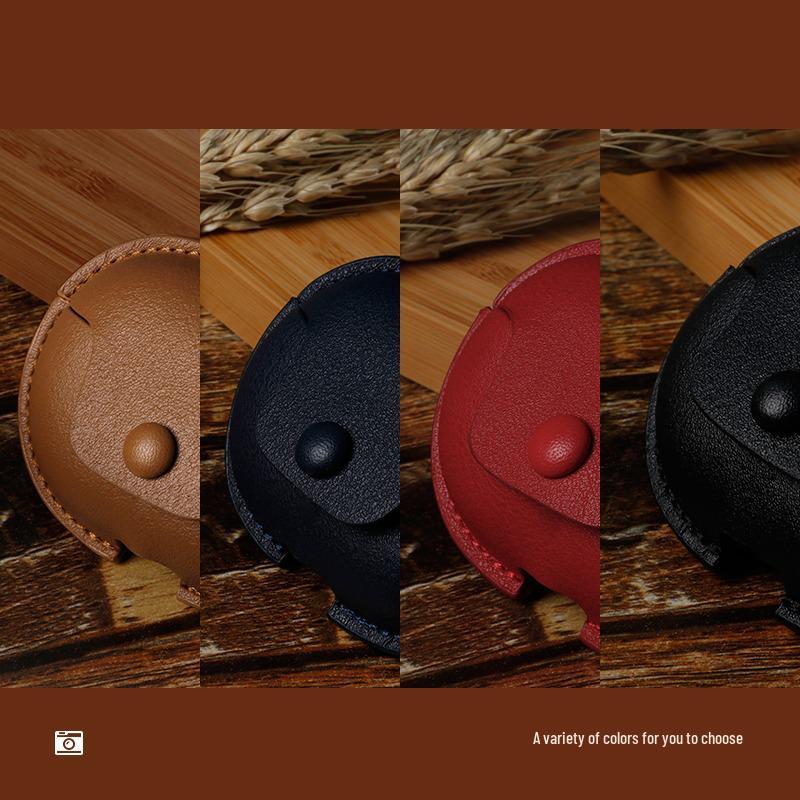 Rose Ceramics Leather Bluetooth Headset Protective Case - Water-Resistant Glaze Finish