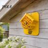 Waben Bienenhaus 2 Stück 3D Gedruckte Häuser, Gelbe Hotels, Haus Lockt Bestäuber in Ihren Garten, Insektenhotel für Draußen Wildbienen