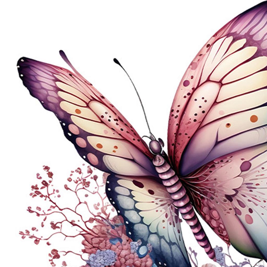 Flowers Butterfly Wall Decals Mural PVC Colorful Floral Stickers Decoration for Girls