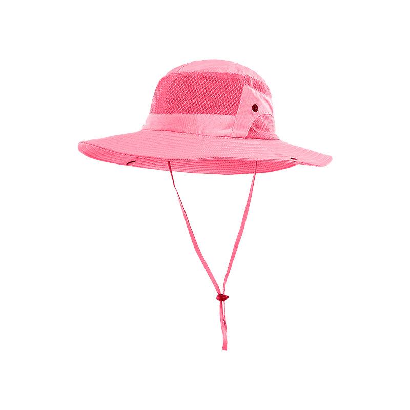 Quick Drying Summer Men'S Bucket Hat Outdoor Uv Protection Wide Border Panama Safari Hunting Hiking Hat Mesh Fisherman'S Hat