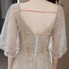 Banquet Evening Dress 1011 Summer Simple Bubble Sleeve Art Test Performance Dress Annual Meeting School Ceremony Gala Dress