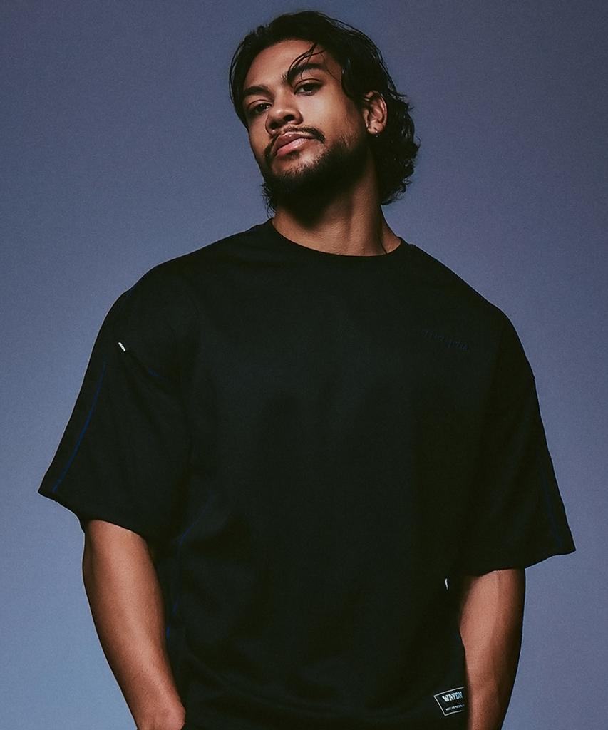 Weideun Oversized Heavy Mesh Short Sleeve Black