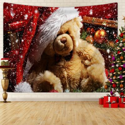 Nordic Christmas Background Banner Digitalprinted Polyester Tapestries Living Rooms Bedrooms Macrame Wall Hanging Room Decor