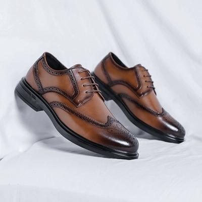 Classic Men's Genuine Leather Shoes Spliced with Business Shoes Versatile Casual Shoes Banquet Dress Shoes Luxury Wedding Shoes