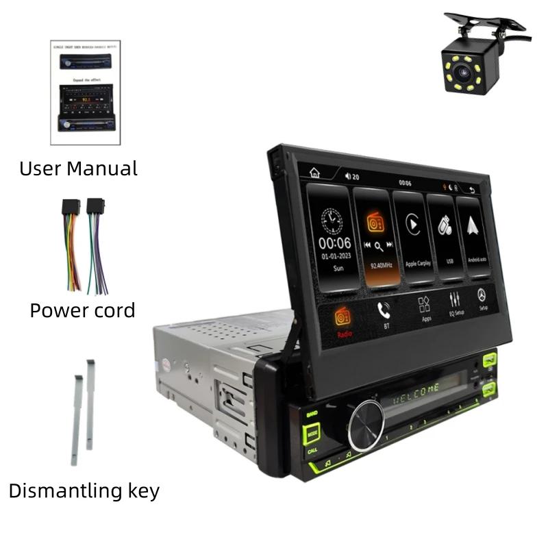 

Универсальный 1Din MP5-плеер Автомагнитола 7-дюймовый Электрический Выдвижной Сенсорный Экран Apple Carplay Mirror Link Мультимедиа Без DVD