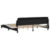 Dover  Bed Frame Black and White 200x200 cm Faux Leather