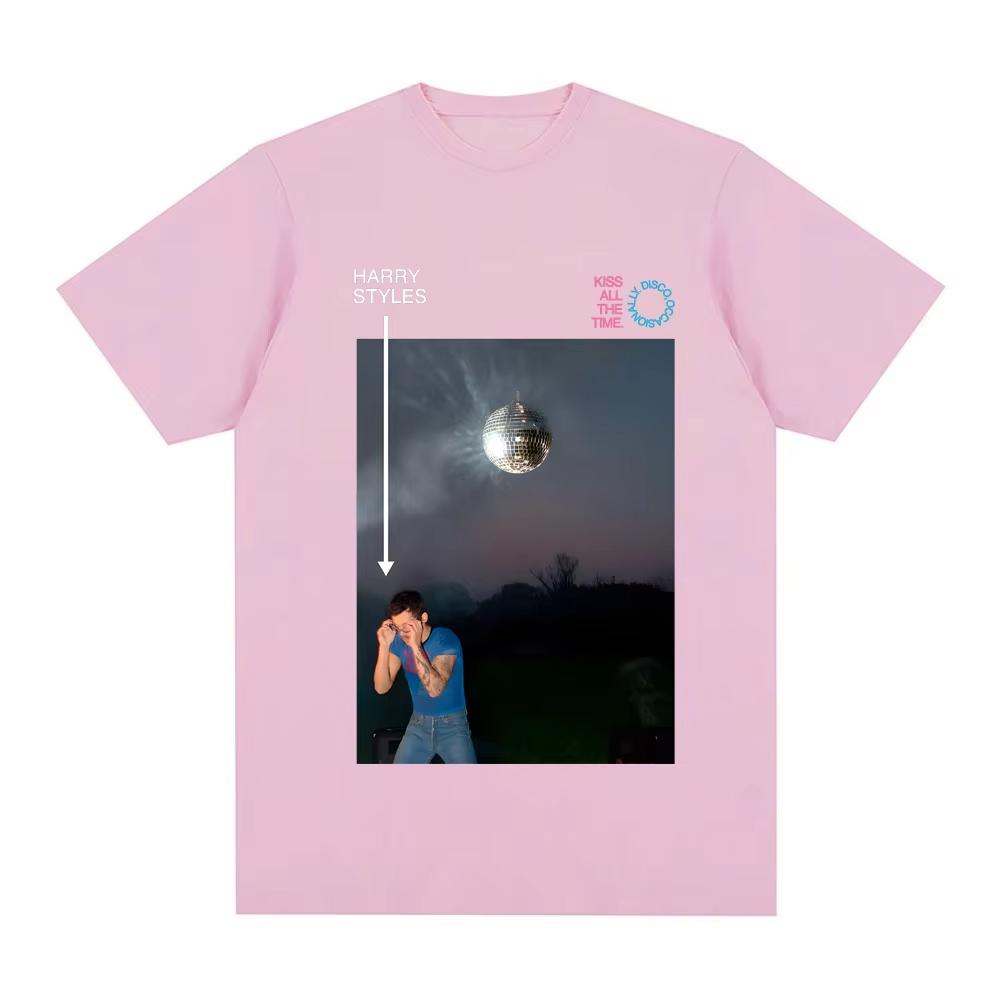

Harry Styles Kiss All The Time Album 100%cotton Unisex Shirt 2026 Summer O-neck Unisex s Y2k Hip Hop Short Sleeve Tshirt Fan Gift 2XL