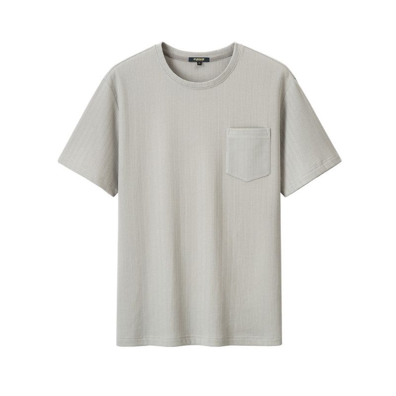 Origami Crane Men's American Casual T-Shirt Youth Men's Design Short Sleeve Top Striped Texture Summer Wear 21608