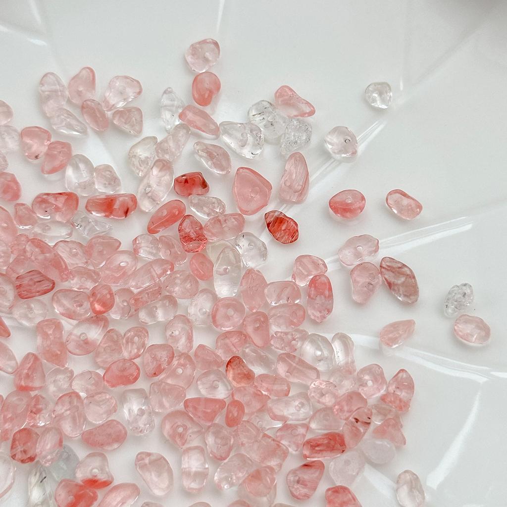 Naturstein citrin akvamarin månesten knuste løse perler diy tilbehørsmaterialer armbånd halskjede perler