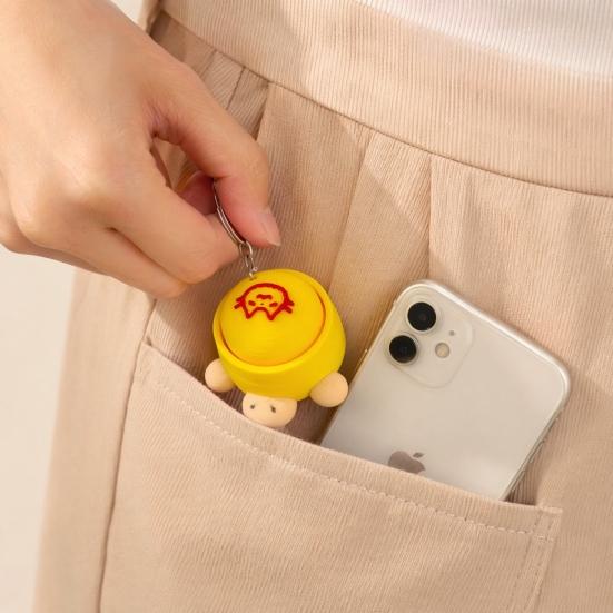 Keychain Pendant, Cartoon Turtle Design 3D Printed Food Keychain, Stress-Relief Buttons Finger-Clicking Keychain