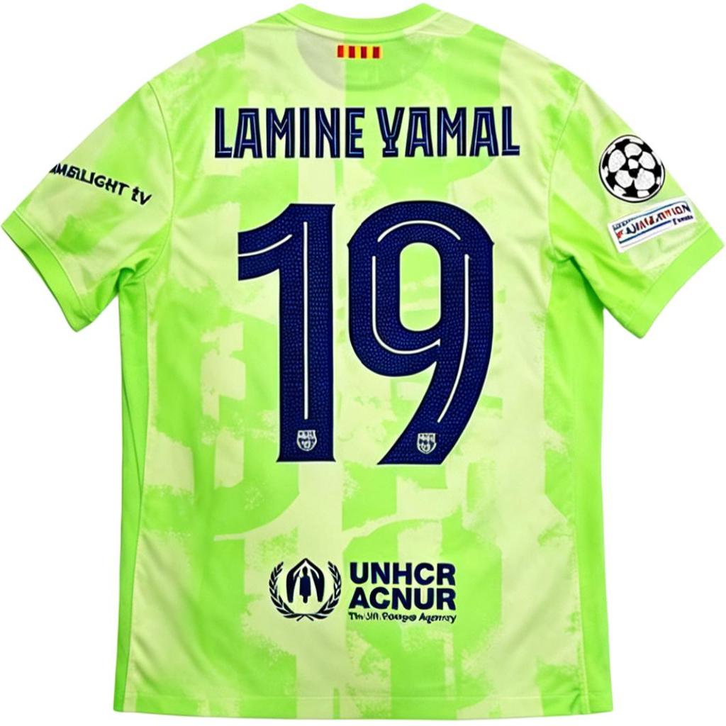 Nike Dri-Fit Spotify Barcelone 24/25 Deuxième Extérieur Décontracté Simple Col Rond Manches Courtes Maillot de Football Homme Hauts Vert FQ2022702