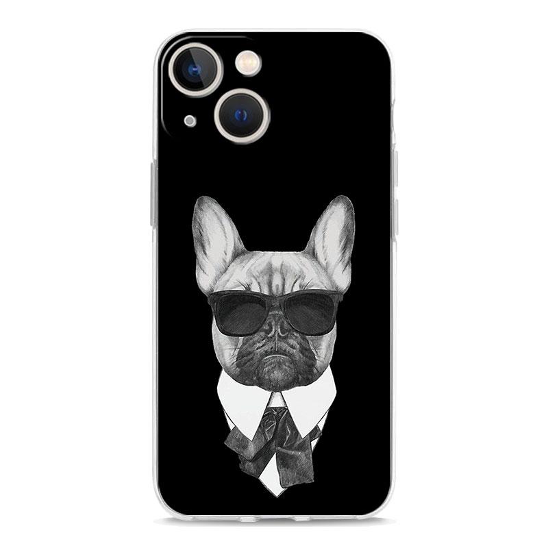 Phone Case For iPhone 17 Air Cases iPhone 16 15 12 13 14 Pro Max SE 7 8 Plus iPhone11 Clear Soft Cover French Bulldog Dog Pet