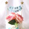 10 Set Happy Birthday Cake Decorations Glittering Glittering Star Cake Toppers Bunting Flag Banners for Boys Girls Party