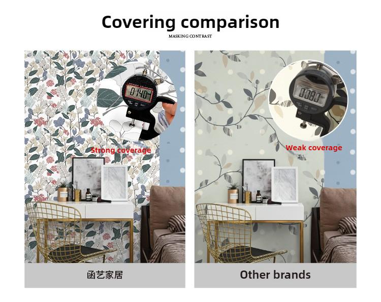 Thick Waterproof Wall Panels Floral PVC Wallpaper, Self-Adhesive Peel and Stick for Bedroom Feature Wall